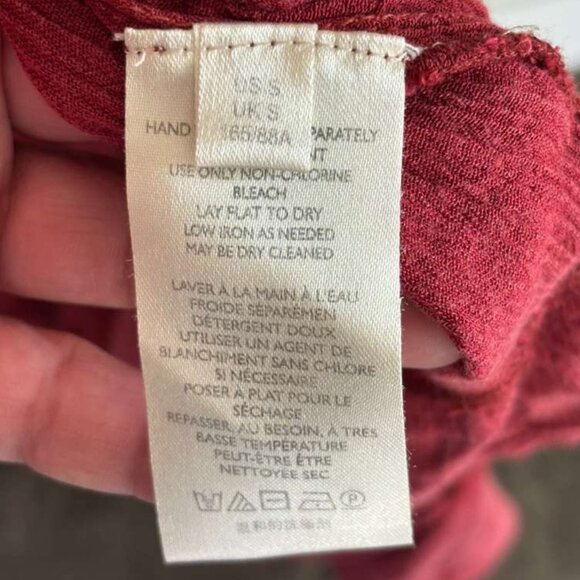 Free People Women Pretty Cozy Maxi Dress Maroon Size Small - Picture 2 of 14